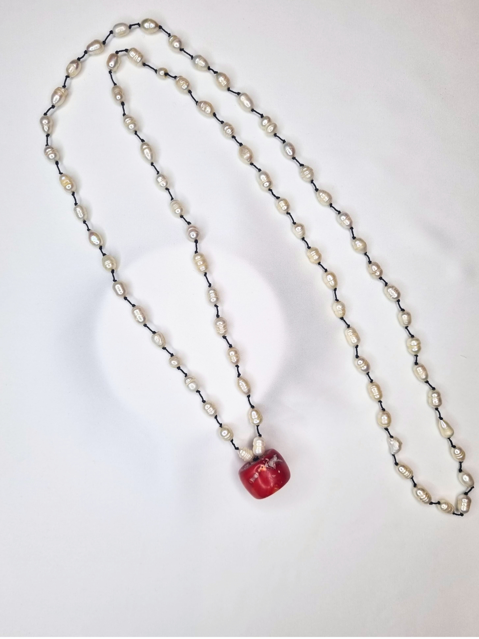 Natural Pearl Coral Handcrafted Necklace