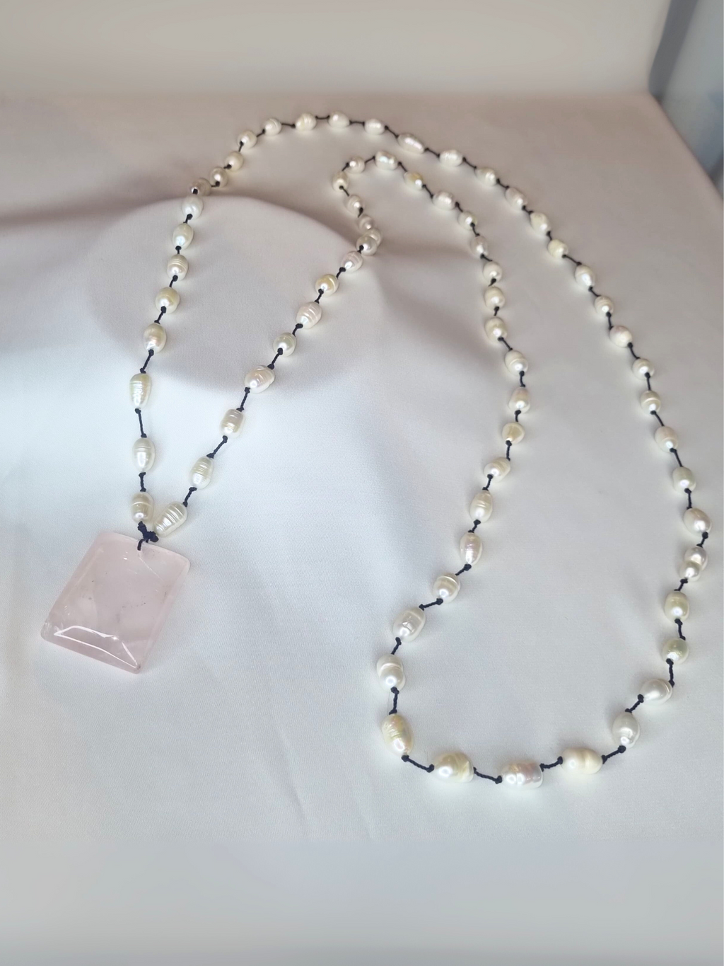 Natural Pearl Powder Pink Handcrafted Necklace