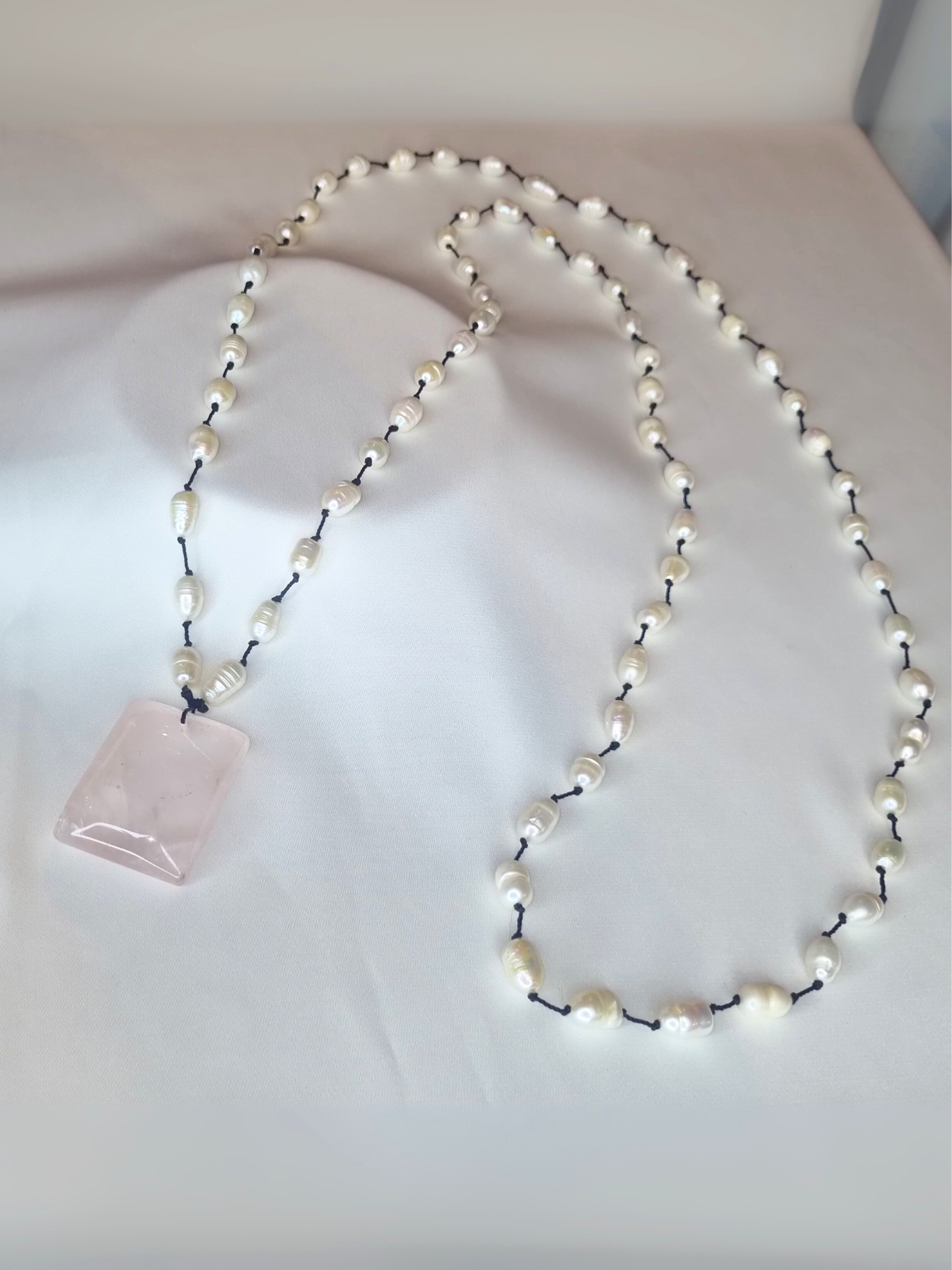 Natural Pearl Powder Pink Handcrafted Necklace